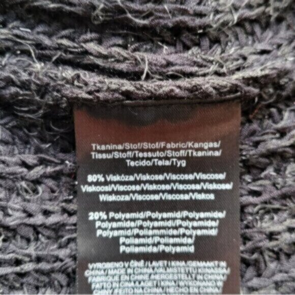 Esqualo Black Knit Lurex Cardigan Sweater size XL - Picture 9 of 9